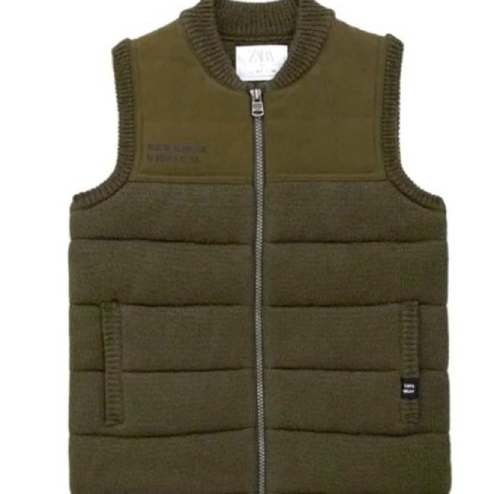 Zara Kids Khaki and Brown Vest